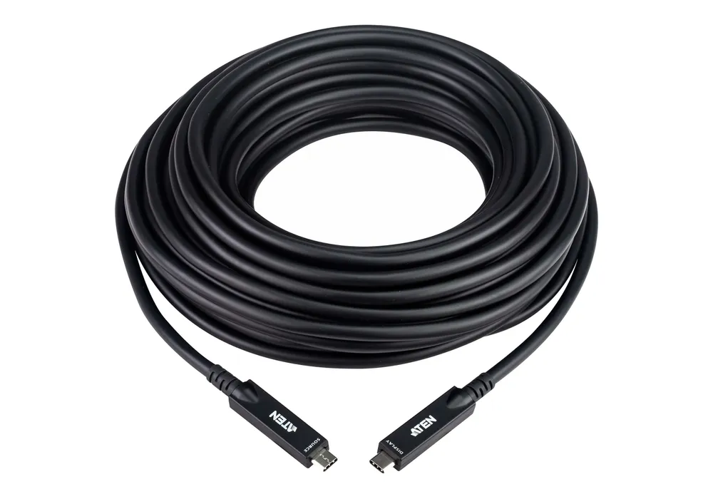 Kabel Aten UE3415F USB-C Optisch Aktiv 15 m 15 Gbit/s Schwarz