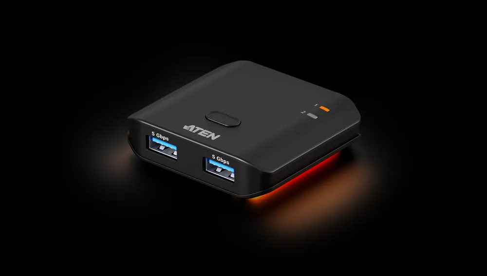 Switch Aten 2 Ports 5 Gbps USB 3.2 Gen 1 Modell US4322 mit InstaSync™