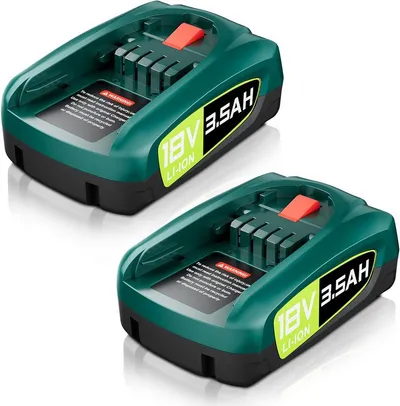 Athlix 2x Akku für Bosch 3500 mAh 18 V Ersatz Batterie AL1880CV AL1810CV Akkupacks 3500 mAh, 2er Pack, 18 V, 3.500 mAh langlebige Akkus