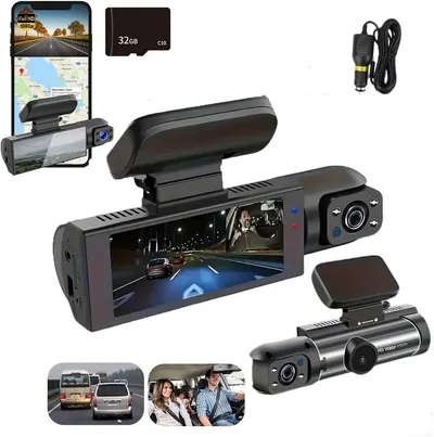 Athlix 4k Dual Dashcam Weitwinkel-Front & Rückkamera und Nachtsicht Dashcam (24 Std. Parküberwachung, 170°-Weitwinkel, Loop-Aufnahme)