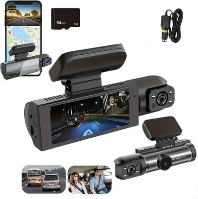 Athlix 4k Dual Dashcam Weitwinkel-Front & Rückkamera und Nachtsicht Dashcam (24 Std. Parküberwachung, 170°-Weitwinkel, Loop-Aufnahme)