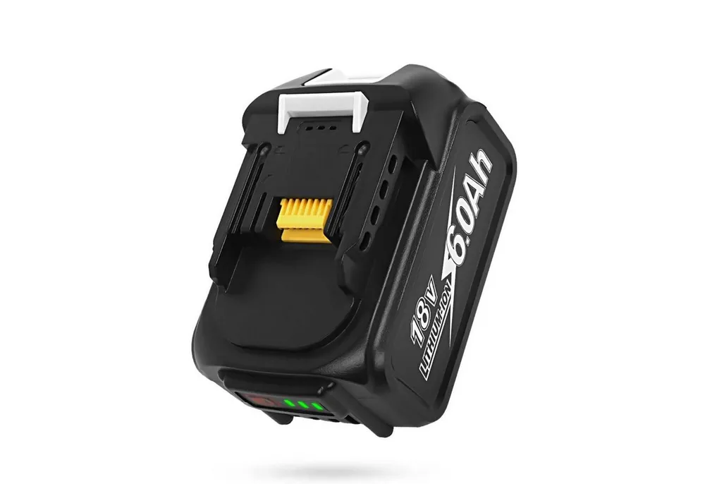 Athlix Ersatz Akku 6,0 Ah für Makita 18-V-Akku, 1er Set, BL1860, BL1850-Serie Akkupacks 6000 mAh (1 St), 6000 mAh, 20 % längere Laufzeit, für Makita Geräte