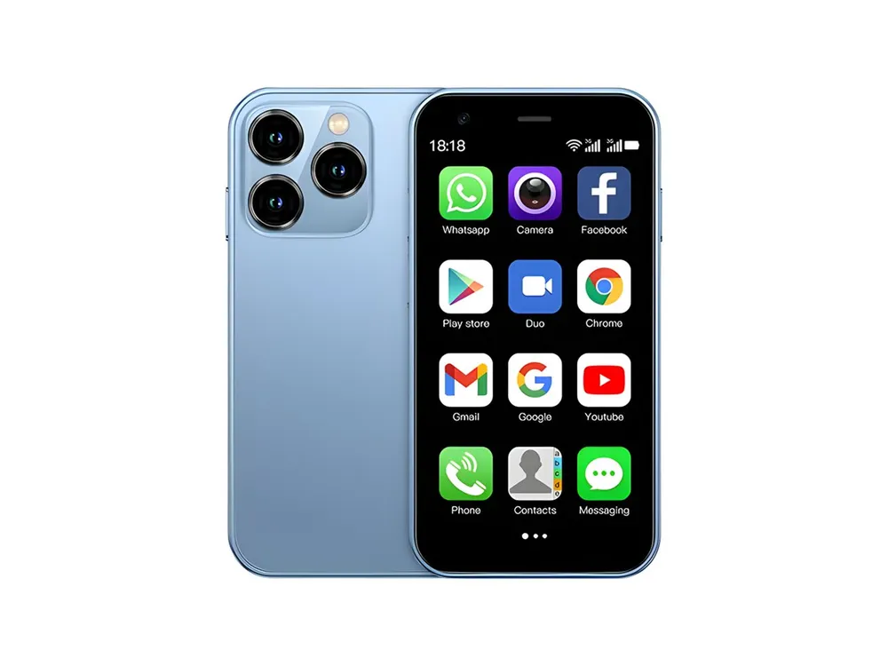 Athlix SERVO 15SE Mini Smartphone Dual SIM 3G WCDMA Android Kinder Rentner Smartphone (DUAL-SIM, nur 66g, 3,0 Zoll)