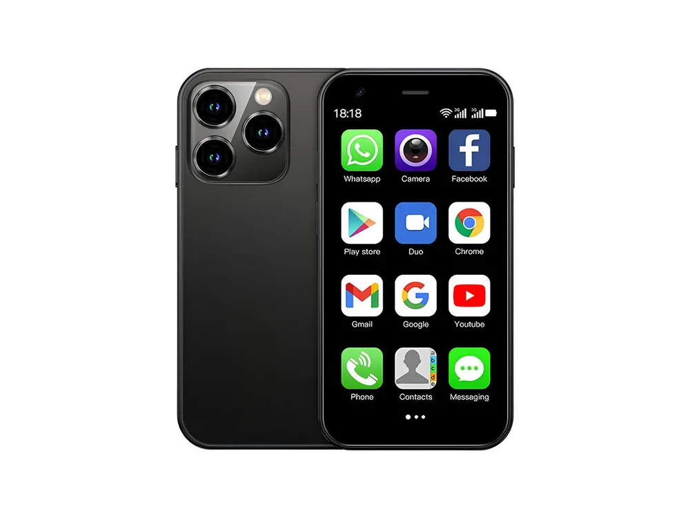 Athlix SERVO 15SE Mini Smartphone Dual SIM 3G WCDMA Android Kinder Rentner Smartphone (DUAL-SIM, nur 66g, 3,0 Zoll)