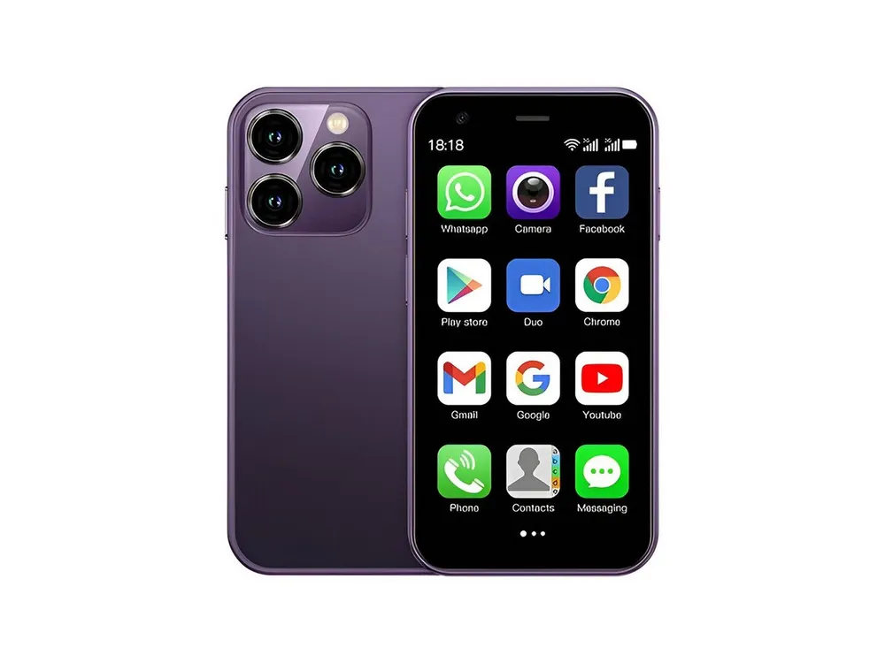 Athlix SERVO 15SE Mini Smartphone Dual SIM 3G WCDMA Android Kinder Rentner Smartphone (DUAL-SIM, nur 66g, 3,0 Zoll)