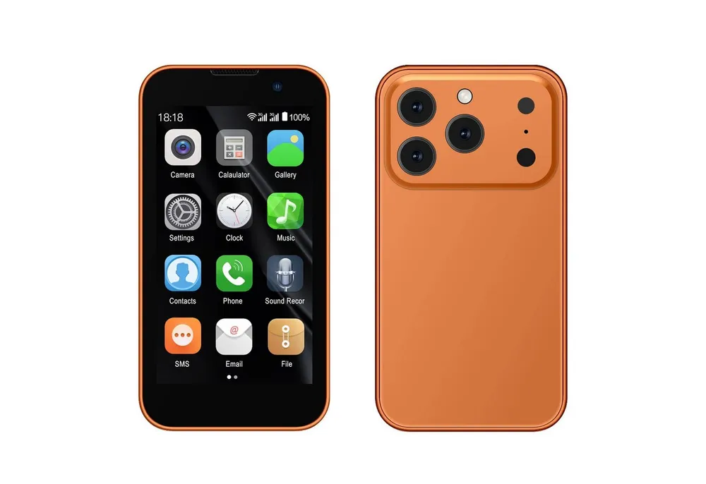 Athlix SERVO 17SE MINI 3G Mini Smartphone Android Kinder Rentner Smartphone (Dual SIM, 3G Mobilfunk, Android 9)