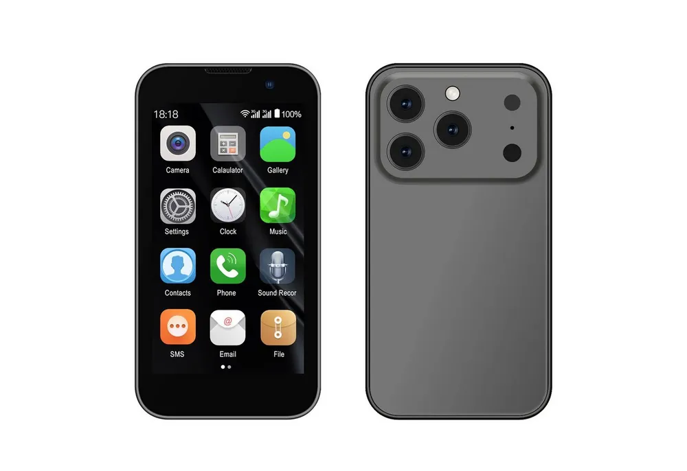 Athlix SERVO 17SE MINI 3G Mini Smartphone Android Kinder Rentner Smartphone (Dual SIM, 3G Mobilfunk, Android 9)