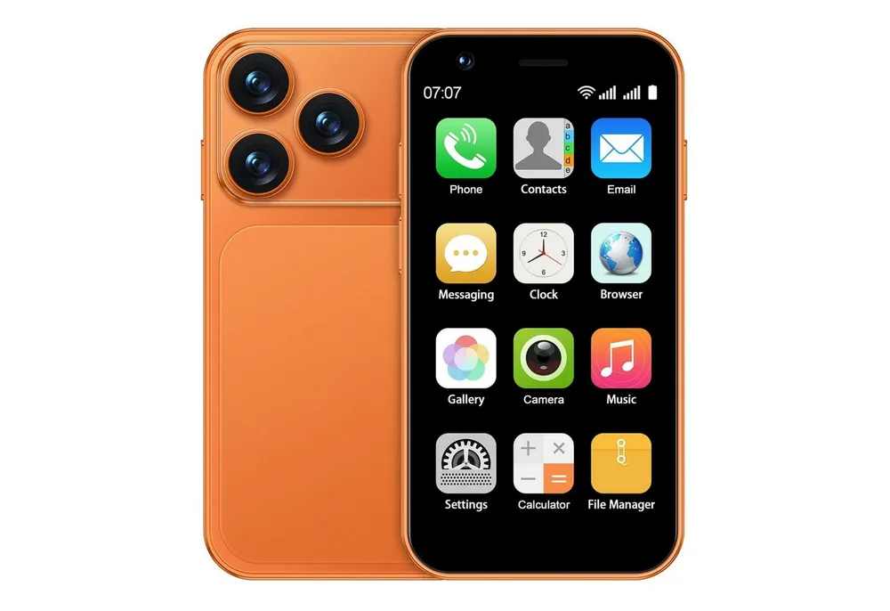 Athlix SERVO 18SE 3G Mini Smartphone Android Kinder Rentner Smartphone (7,62 cm, Dual SIM, 3G Mobilfunk, Android 9)