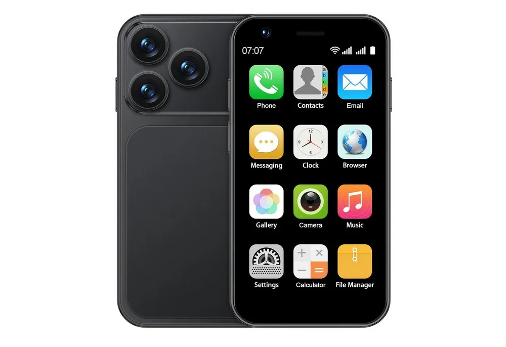 Athlix SERVO 18SE 3G Mini Smartphone Android Kinder Rentner Smartphone (7,62 cm, Dual SIM, 3G Mobilfunk, Android 9)