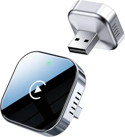 Athlix Wireless CarPlay Adapter für iPhone, CarPlay kabellos Adapter Audio- & Video-Adapter zu USB Typ A, Mini-Design, Plug & Play, Dualband-Technologie