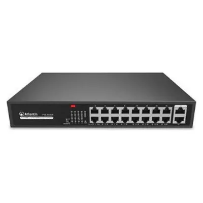 Atlantis Land NetPower G18PoE16 Unmanaged Fast Ethernet (10/100) Power over Ethernet (PoE) Unterstützung