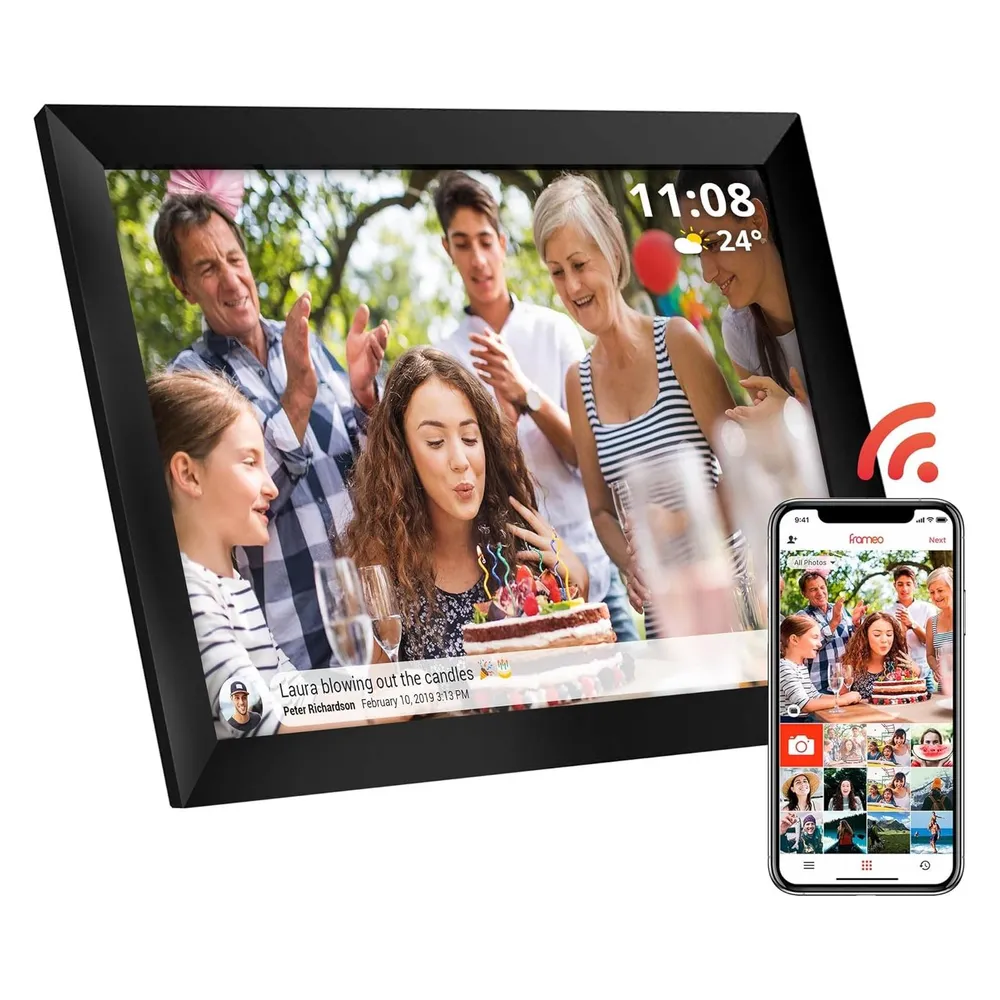 Atlantis Land P060-DPF10B1-B Digitaler Fotorahmen Schwarz 25,4 cm (10') Touchscreen Wi-Fi