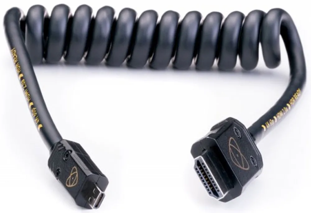 Atomos HDMI Typ A auf Micro HDMI Spiralkabel