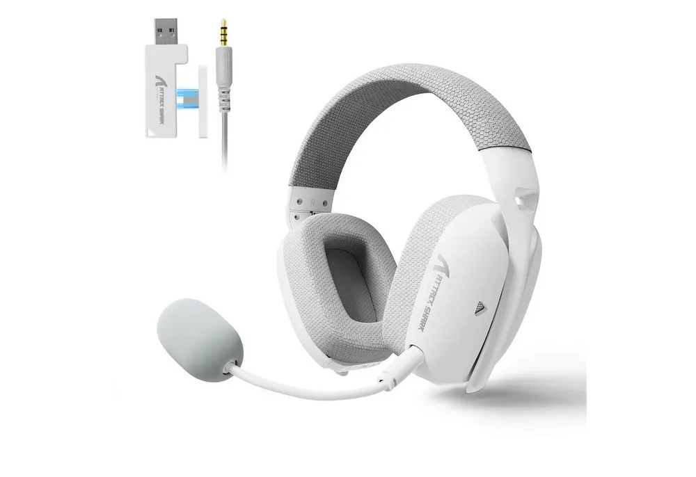 ATTACK SHARK L80PRO Kabelloses Gaming-Headset,On-Ear-Kopfhörer Gaming-Headset (HFP/ASDP/HSP/AVRCP, Verstellbare Dual-Mikrofone,20ms niedriger Latenz, 40mm Treiber)