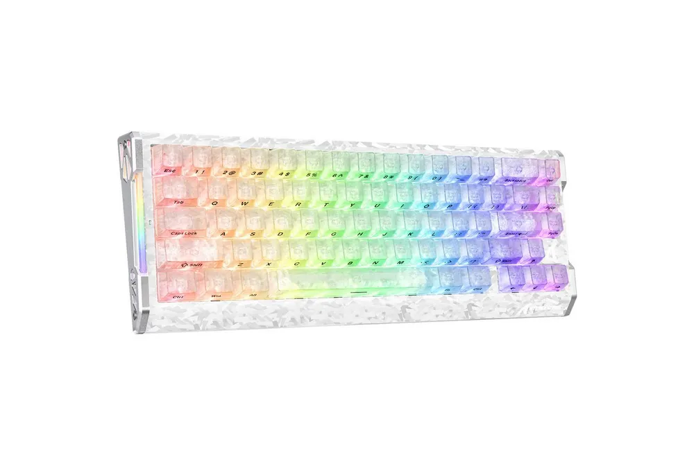 ATTACK SHARK R68 HE 8000Hz Kohlefaser Rapid Trigger Gaming-Tastatur, 0,005mm RT Gaming-Tastatur (CNC-Aluminium,60% RGB Kabelgebunden Hall-Effekt Magnetische Tastatur)