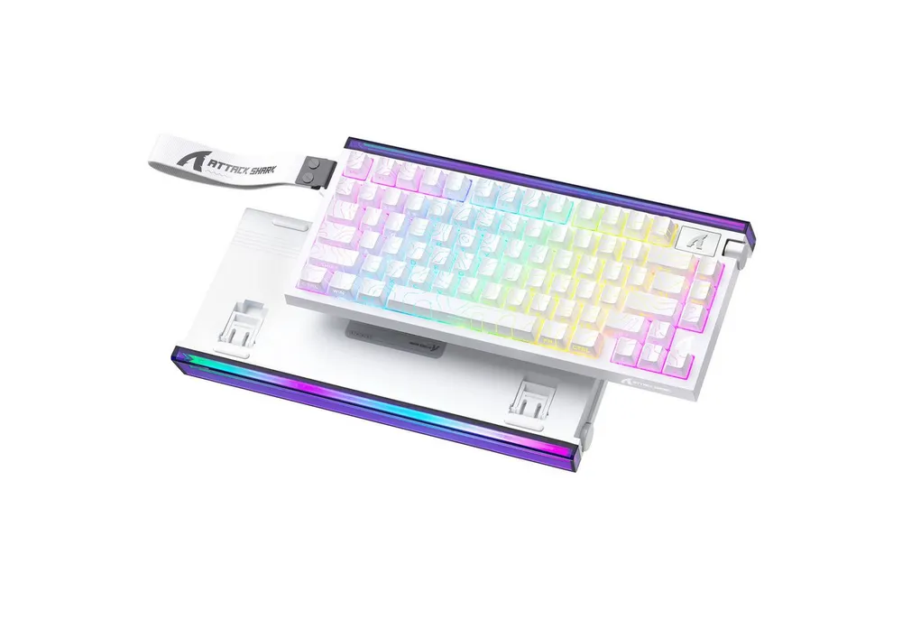 ATTACK SHARK R85 HE 8000Hz Rapid Trigger-Tastatur,0,005mm RT,Hall-Magnetic Switch Gaming-Tastatur (RGB-Lightbox, Hall-Magnetschalter,75% Gaming-Tastatur)