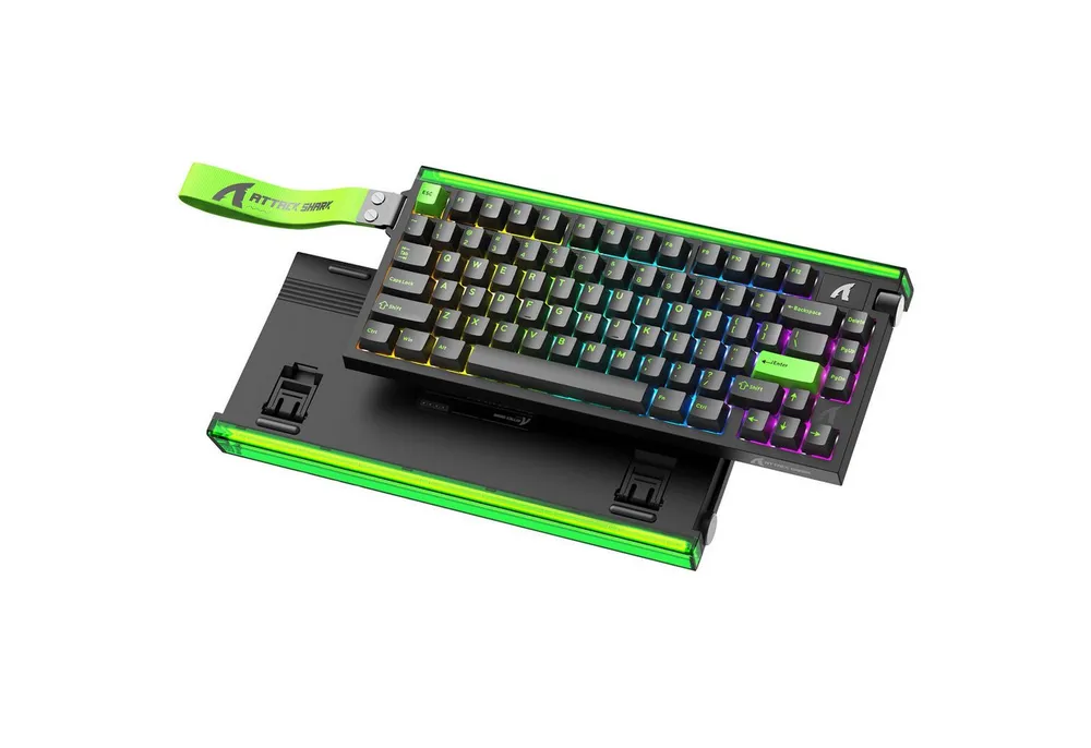 ATTACK SHARK R85 HE 8000Hz Rapid Trigger-Tastatur,0,005mm RT,Hall-Magnetic Switch Gaming-Tastatur (RGB-Lightbox, Hall-Magnetschalter,75% Gaming-Tastatur)