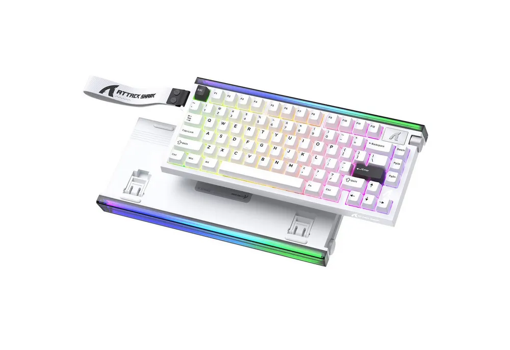 ATTACK SHARK R85 HE 8000Hz Rapid Trigger-Tastatur,0,005mm RT,Hall-Magnetic Switch Gaming-Tastatur (RGB-Lightbox, Hall-Magnetschalter,75% Gaming-Tastatur)