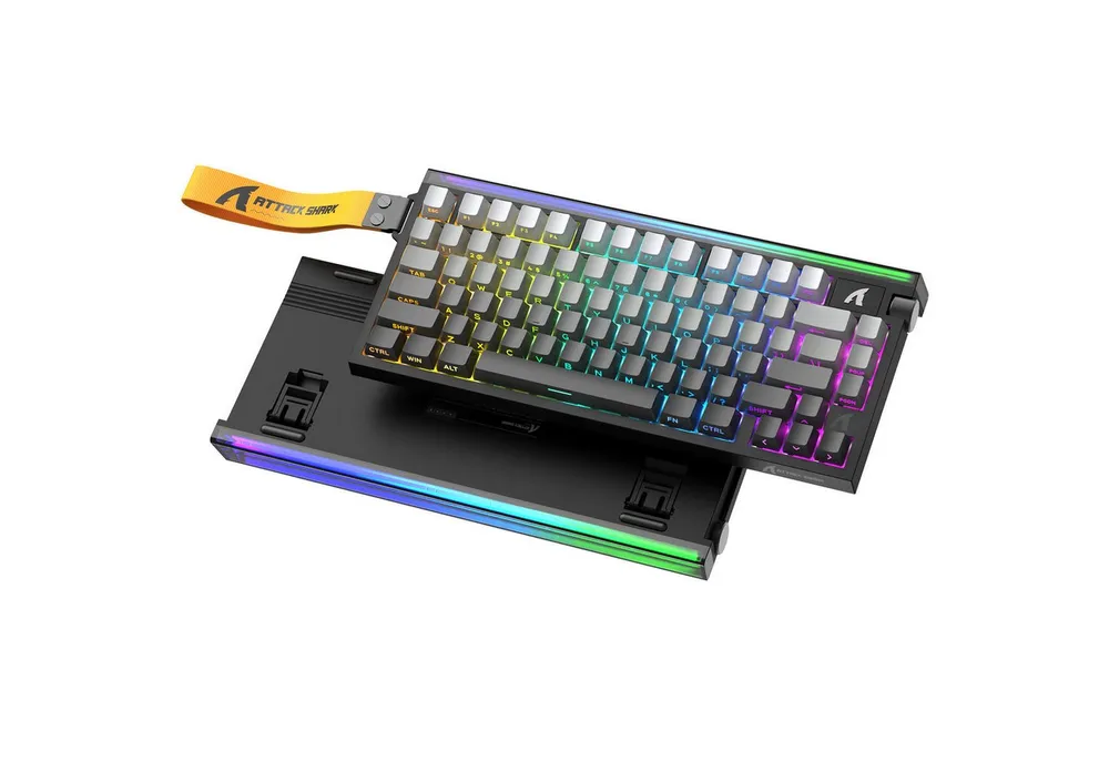 ATTACK SHARK R85 HE 8000Hz Rapid Trigger-Tastatur,0,005mm RT,Hall-Magnetic Switch Gaming-Tastatur (RGB-Lightbox, Hall-Magnetschalter,75% Gaming-Tastatur)