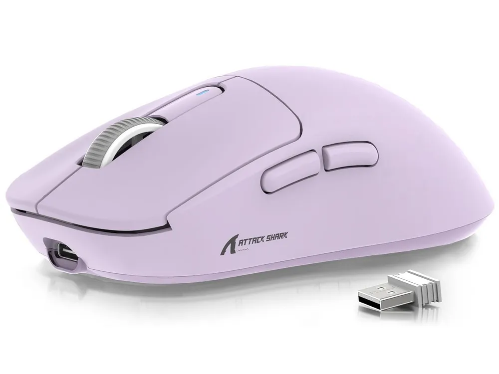 ATTACK SHARK X3 Kabellose Gaming-Maus, 49g Ultraleicht, PAW3395 Gaming-Maus (2.4G, Bluetooth, kabelgebunden, 200H)