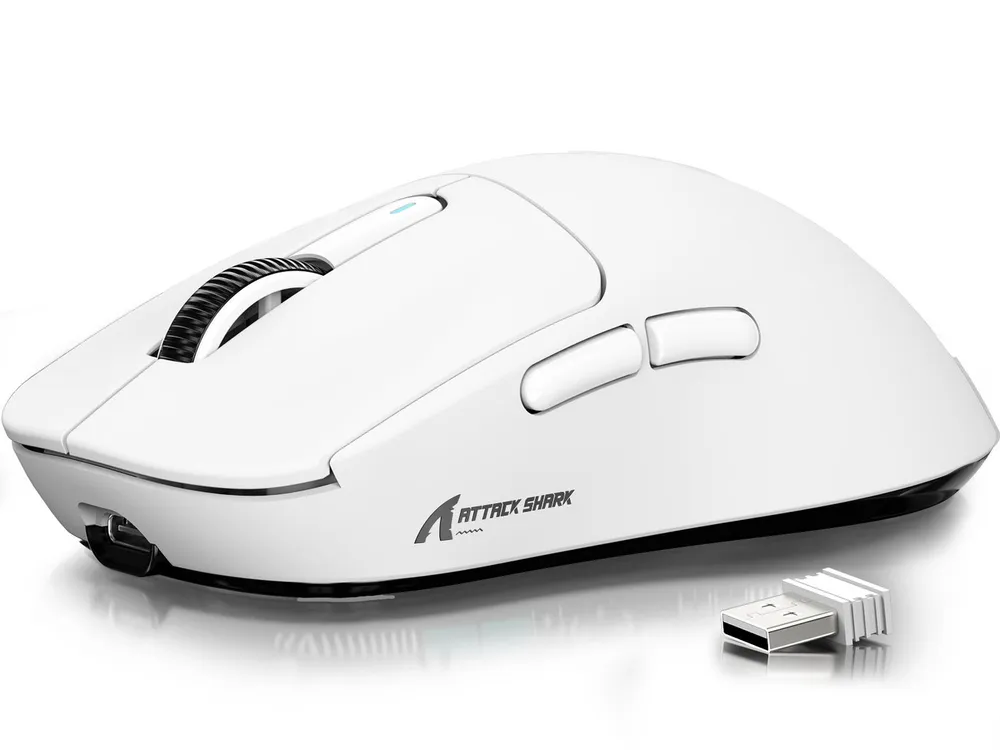 ATTACK SHARK X3 Kabellose Gaming-Maus, 49g Ultraleicht, PAW3395 Gaming-Maus (2.4G, Bluetooth, kabelgebunden, 200H)