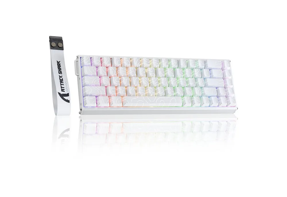 ATTACK SHARK X68MAX HE Rapid Trigger Gaming-Tastatur aus Aluminium Gaming-Tastatur (0.005mm RT,8000Hz,Hall-Effekt-Magnetschalter,Einstellbare Betätigung)