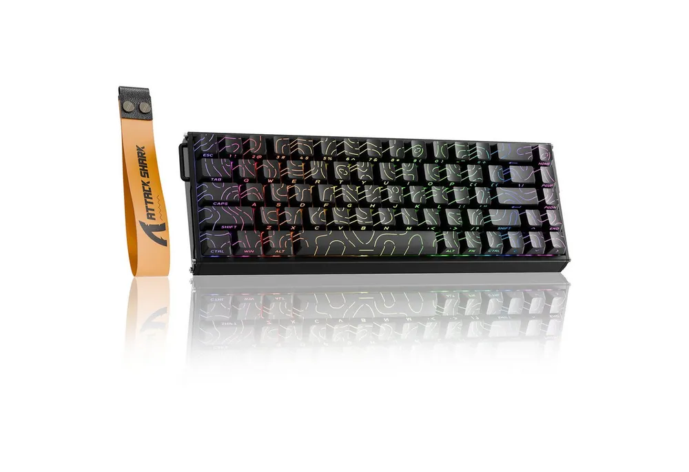 ATTACK SHARK X68MAX HE Rapid Trigger Gaming-Tastatur aus Aluminium Gaming-Tastatur (0.005mm RT,8000Hz,Hall-Effekt-Magnetschalter,Einstellbare Betätigung)