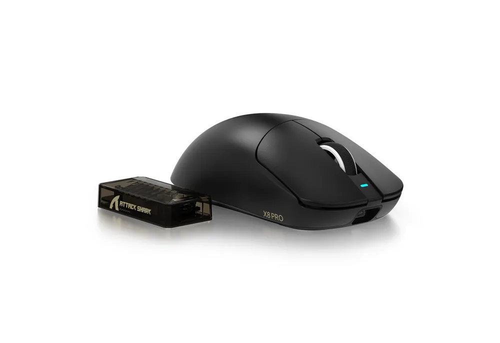 ATTACK SHARK X8PRO 8K-Polling Rate 55g Kabellose Gaming-Maus Gaming-Maus (2,4 G/Wied/BT, PAW3395PRO Sensor,BK52820 MCU)