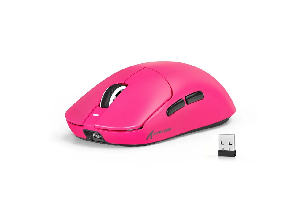 ATTACK SHARK X8SE Kabellose Maus,55 g ultraleicht,ür große Hände,80 Mio. Klicks Gaming-Maus (2.4Ghz, Bluetooth, USB-C, 25.000 DPI.Ultra-Light)