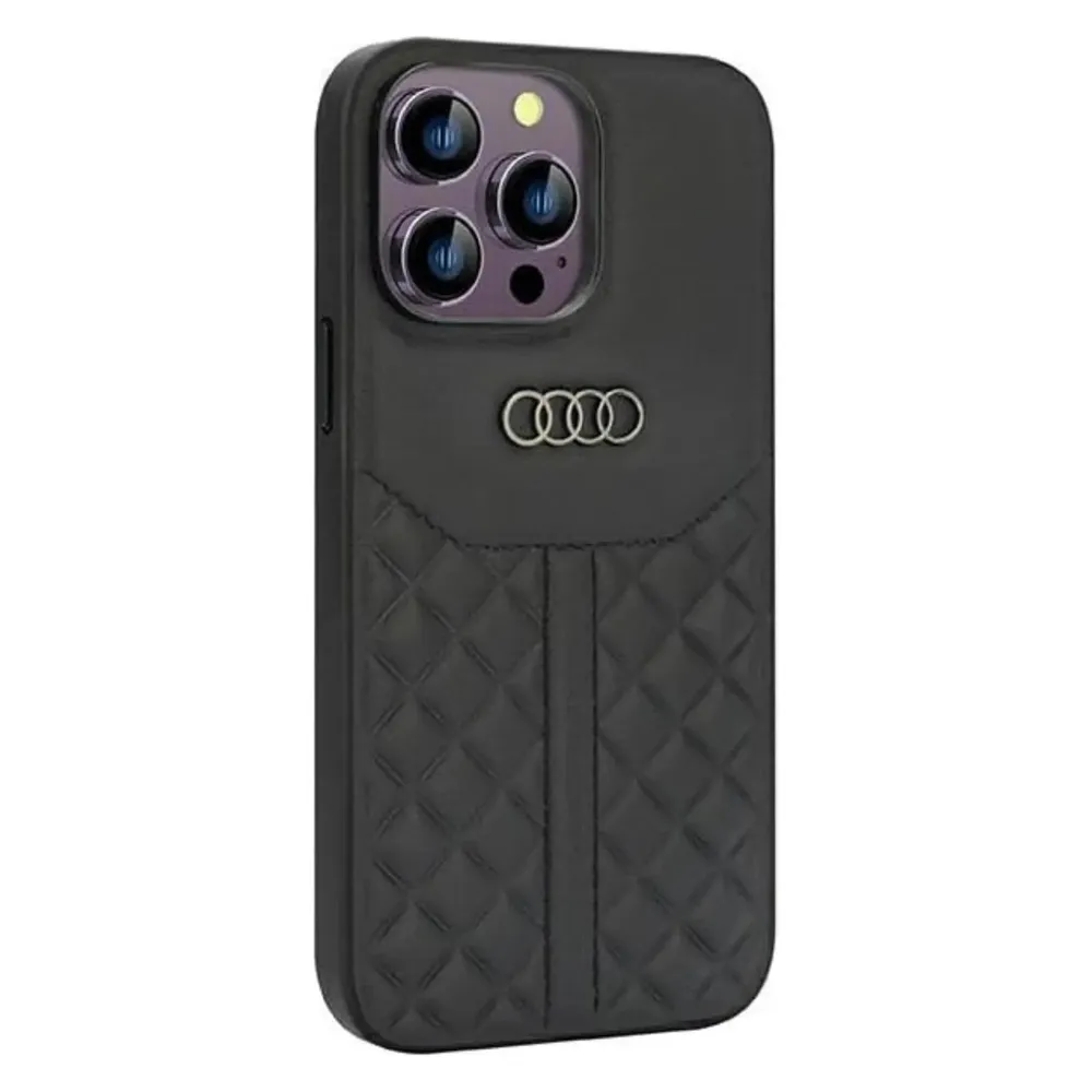Audi Genuine Leather iPhone 14 Pro Max 6.7" czarny/black hardcase AU-TPUPCIP14PM-Q8/D1-BK