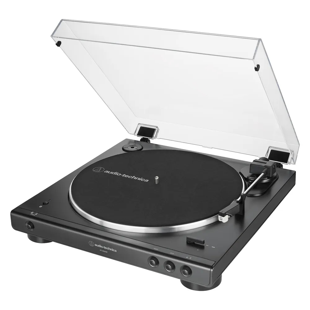 AT-LP60XBT schwarz Vollautomatischer Stereo-Plattenspieler mit Riemenantrieb