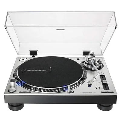 Audio-Technica AT-LP140XP DJ-Plattenspieler mit Direktantrieb, silber