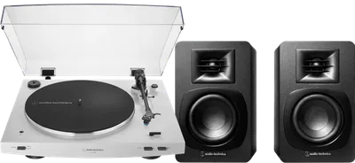 Audio-Technica AT-LP3XBT Weiß + Audio-Technica ATH-SP3X Schwarz