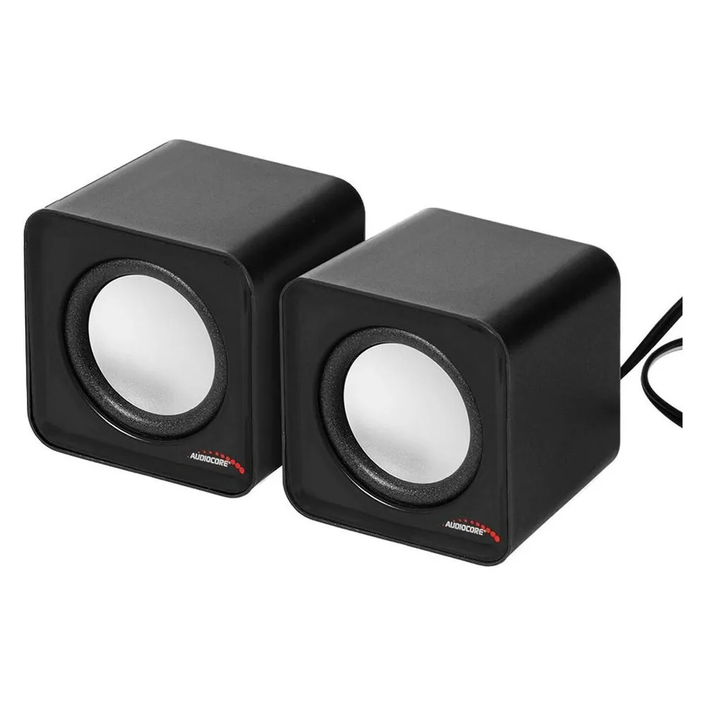Lautsprecher Audiocore 2-Wege Kabelgebunden 3 W USB PC Lautstärkeregler