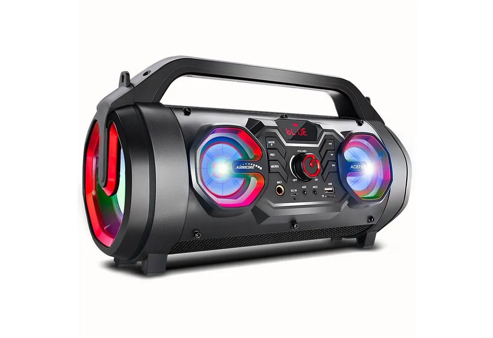 Audiocore AC875 Bluetooth-Lautsprecher (30 W, Mikrofon-Aufnahme Bazooka Tragbarer Bluetooth-Lautsprecher Boombox)