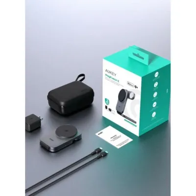 Ladestation AUKEY LC-MC312 MagFusion Z 3-in-1 Faltbar Qi 15W Grau