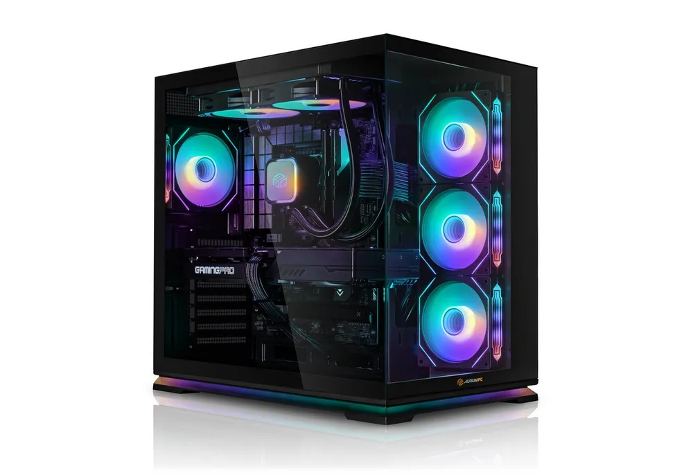 AurumPC ASUS Edition PC Intel Core Ultra 9 285K Gaming-PC (Intel Core i9 285K, GeForce RTX 5080, 64 GB RAM, 2000 GB SSD, Wasserkühlung, Windows 11, WLAN)