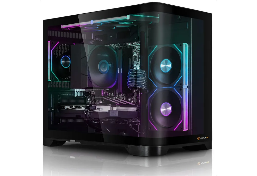 AurumPC R5 7500X3D mit RTX5060Ti 8GB und 16GB DDR5 RAM Gaming-PC (AMD Ryzen 5 7500X3D, GeForce RTX 5060 Ti, 16 GB RAM, 1000 GB SSD, Luftkühlung, Windows 11, WLAN)