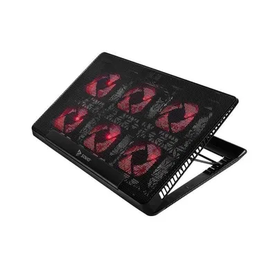 Notebook-Kühlpad Ausavil COS-01 6 Lüfter Rot USB Höhenverstellung 17,3"