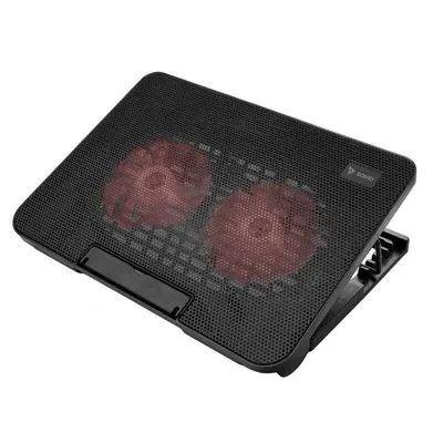 Notebook-Kühler Ausavil Savio COS-02 2x140 mm Lüfter Rot USB Höhenverstellbar 17.3"