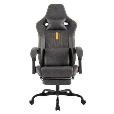 Gaming-Stuhl Autrucker Ergonomisch mit Fußstütze und Lendenwirbelstütze