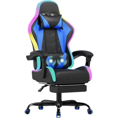 Sessel Gaming Autrucker Ergonomisch RGB Mit Fussablage