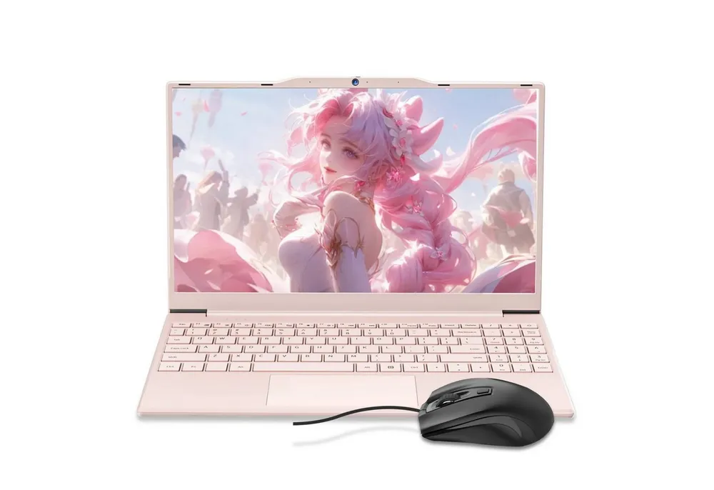 Auusda T141J Laptop mit kabelgebundener Maus, 14.1 Zoll, Intel N5095 Notebook (Intel UHD-Grafik N5105, 16 GB, 512 GB SSD, mit physischem Kameraschalter für optimale Sicherheit)