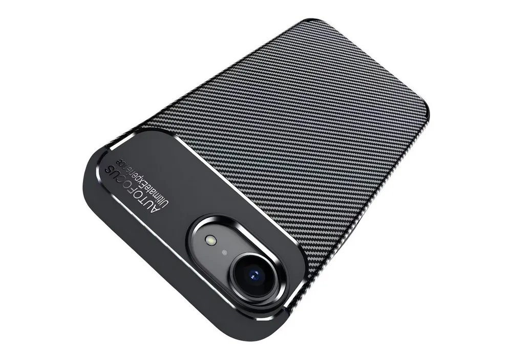 AVANA Handyhülle für iPhone 17e / 16e Hülle Silikon Schutzhülle Case Bumper Slim Case, Carbon Optik