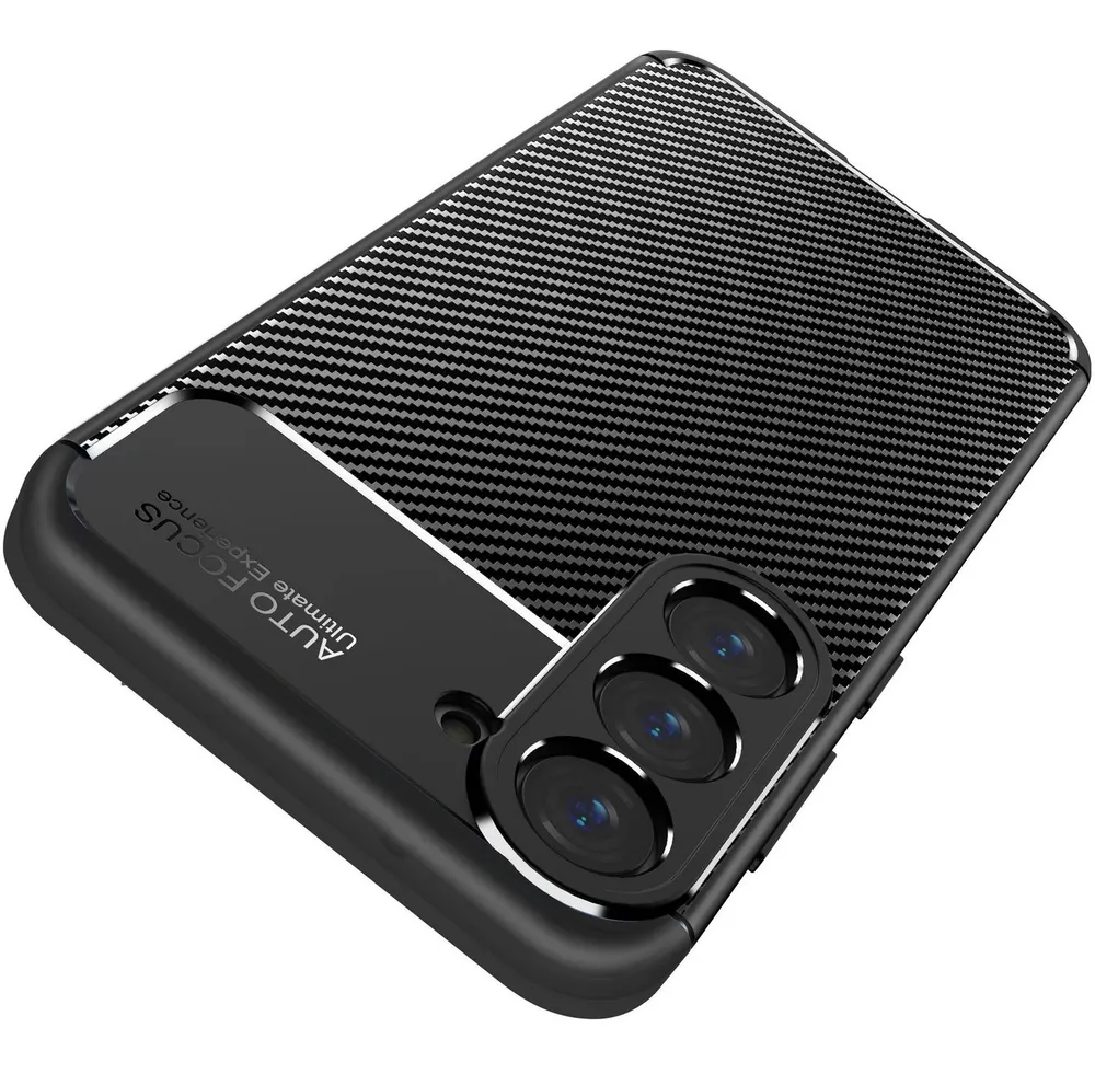AVANA Handyhülle für Samsung Galaxy S25 / Plus / Ultra Hülle Silikon Schutzhülle, Slim Case, Cover, Bumper, Carbon Optik