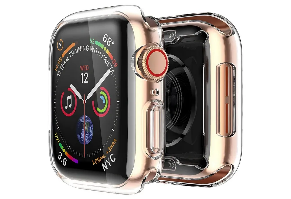 AVANA Smartwatch-Hülle für Apple Watch Series 6 5 4 SE 40mm / 44mm Hülle Schutzhülle Case 360, Full-Cover, Displayschutz, Transparent