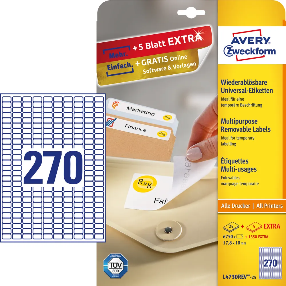 L4730REV-25 weiß Etiketten