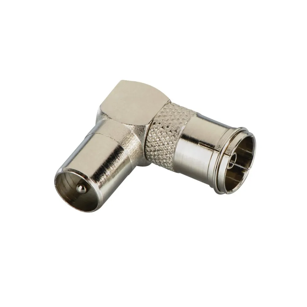 Antennen-Winkeladapter 90° Koax-Stecker - Koax-Kupplung (00107608)
