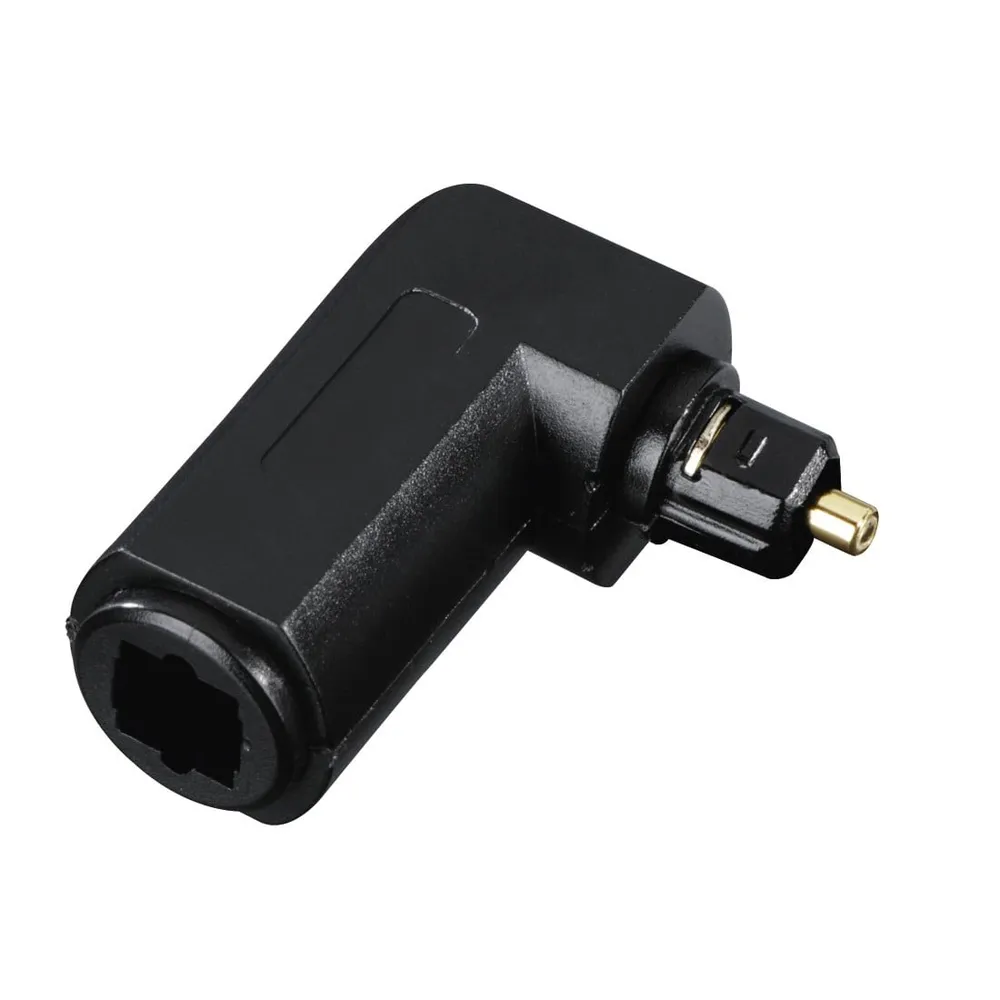 ODT-Adapter, Toslink-Stecker - Toslink-Kupplung, vergoldet, 90° Flex (00127091)