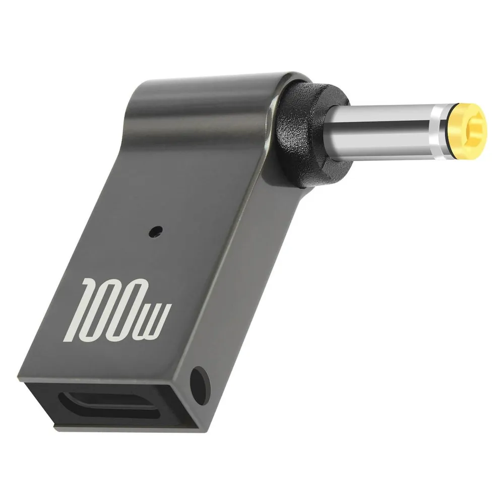Avizar ADA-100W-C011-YL, USB-C / 4.0 x 1.7mm 100W Adapter